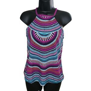Jag Multicolor Halter Swim Top.